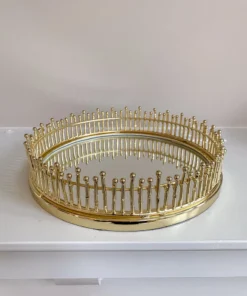 Inspire Me! Home Decor Round Mirror Tray (2 Sizes) (2 Colors)