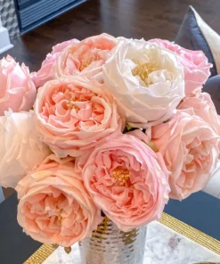 Inspire Me! Home Decor Real Touch Austin Rose (4 Colors) Floral Stems