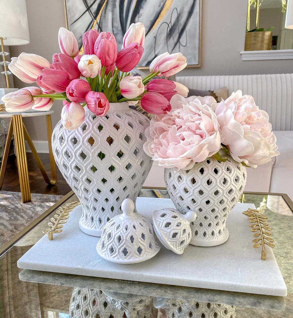 Inspire Me! Home Decor Small White Ginger Jar