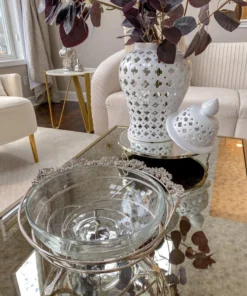 Inspire Me! Home Decor Jeweled Edge Bowl With Glass Insert (2 Colors)