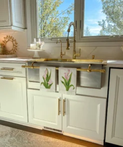 Inspire Me! Home Decor Pink Tulip Kitchen Towels (Set Of 2)