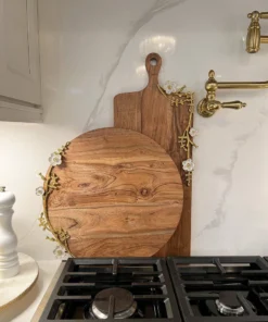 Inspire Me! Home Decor Extra Large Wood Charcuterie Board Cherry Flower Design 16