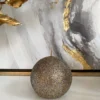 Inspire Me! Home Decor Gold Orb Candle With Gold Shimmer Finish