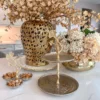 Inspire Me! Home Decor Gold Two-Tone Dragonfly Cake Stand