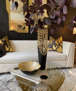 Inspire Me! Home Decor Gold And Matte Black Bowl W/ Textured Finish