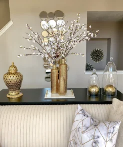 Inspire Me! Home Decor Gold Textured Ceramic Bottle Vases (2 Sizes)