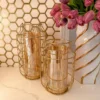 Inspire Me! Home Decor Gold Lantern W/ Amber Glass