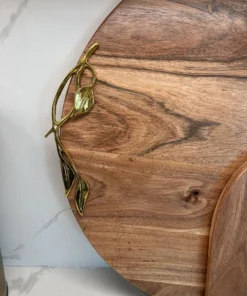 Inspire Me! Home Decor Large Wood Charcuterie Board Leaf Design (2 Styles)
