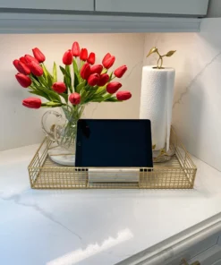 Inspire Me! Home Decor Gold Metal Organization Baskets (Set Of 2)