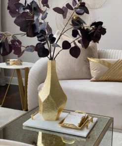 Inspire Me! Home Decor Abstract Textured Metal Vase