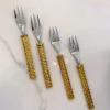 Inspire Me! Home Decor Gold Herringbone Mini Fork