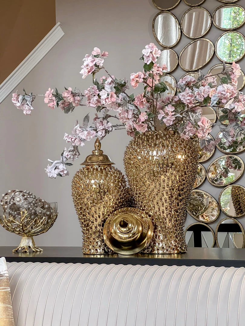 Inspire Me! Home Decor Gold Studded Ginger Jar (3 Sizes)