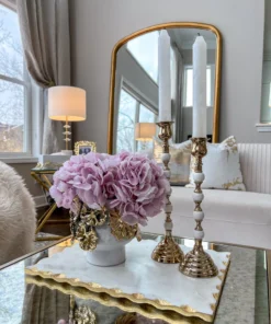 Inspire Me! Home Decor White And Gold Candleholders (2 Sizes)