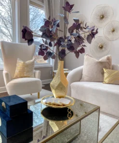 Inspire Me! Home Decor Abstract Textured Metal Vase