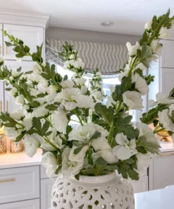 Inspire Me! Home Decor Floral Stems Hollyhock Stem (3 Colors)