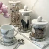 Inspire Me! Home Decor Marble & Silver Hammered Canisters