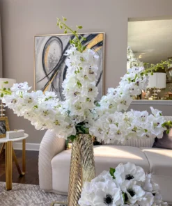 Inspire Me! Home Decor 37.5" White Delphinium Stem