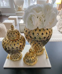 Inspire Me! Home Decor Small Gold Ginger Jar