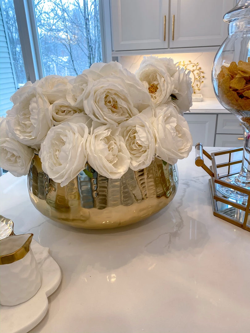 Inspire Me! Home Decor Wide Rimmed Gold Bowl (2 Sizes)