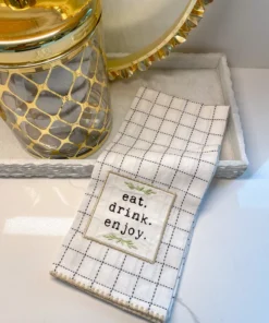 Inspire Me! Home Decor "Eat, Drink, Enjoy" Patterned Kitchen Towel