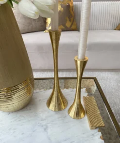 Inspire Me! Home Decor Geometric Candlesticks (2 Sizes And 2 Colors)