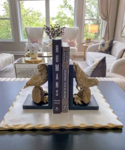 Inspire Me! Home Decor Gold Bird Resin Bookends