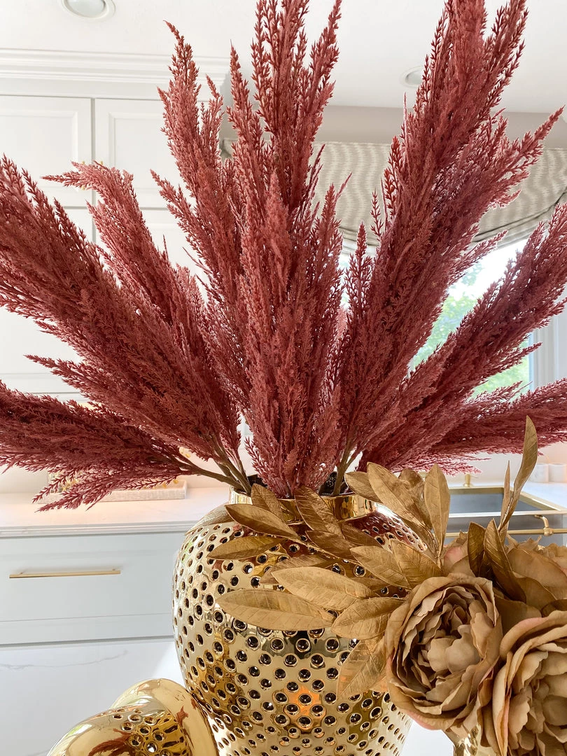 Inspire Me! Home Decor Mauve Feathered Pampa Grass Stem