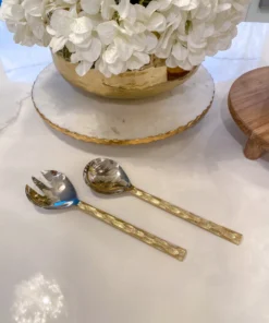 Inspire Me! Home Decor Hammered Gold Server Set