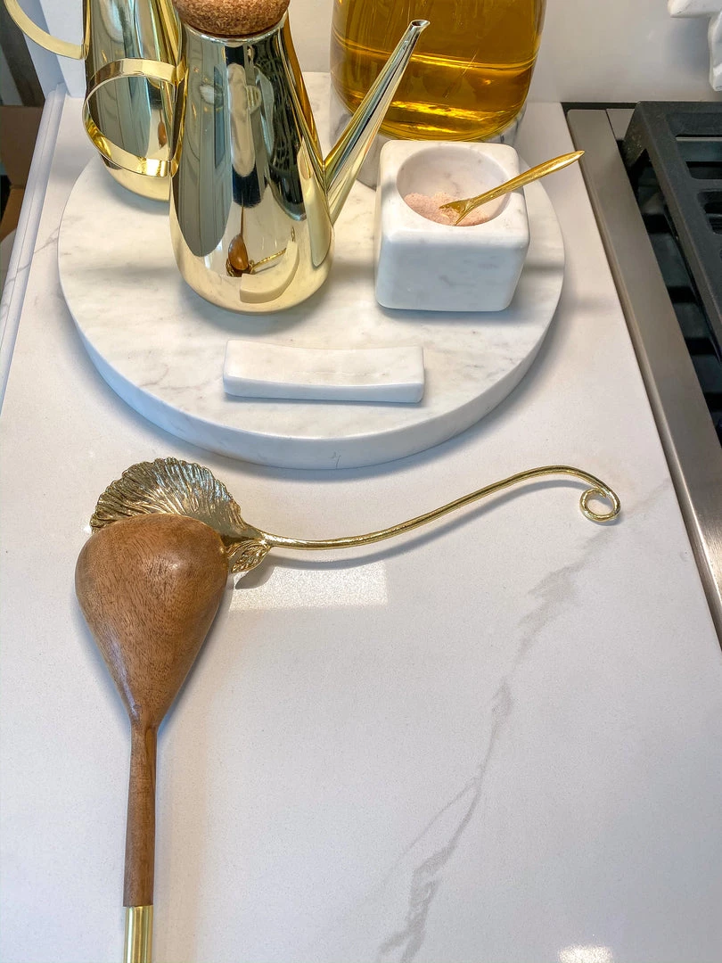 Inspire Me! Home Decor Gold Flower Petal Spoon Rest ( 2 Sizes )