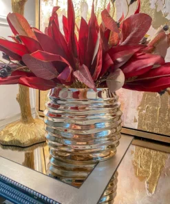 Inspire Me! Home Decor Champagne Rippled Glass Vase