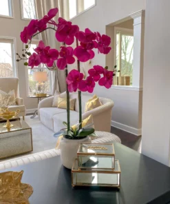 Inspire Me! Home Decor Rectangle Glass & Mirror Box With Gold Feather Detail (2 Sizes)