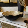 Inspire Me! Home Decor Gold And Matte Black Bowl W/ Textured Finish