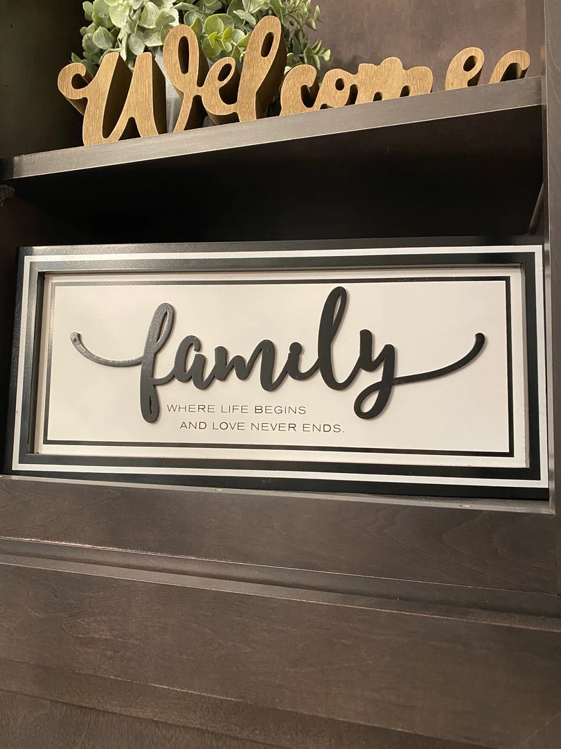 Inspire Me! Home Decor Black And White Wooden Home Signs (2 Styles) WALL ART & MIRRORS