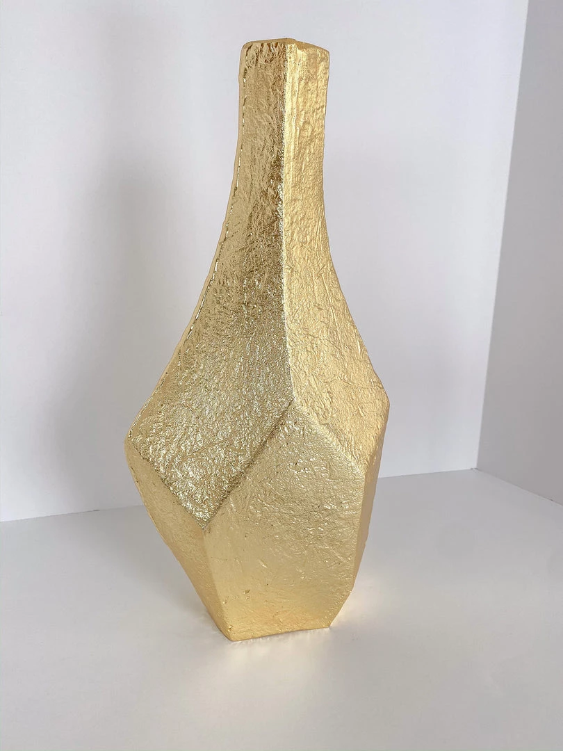 Inspire Me! Home Decor Abstract Textured Metal Vase