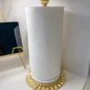 Inspire Me! Home Decor Gold Ripple Edge Paper Towel Holder With Marble Base (2 Colors)