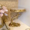 Inspire Me! Home Decor White Enameled Gold Tree Branch Cake Stand