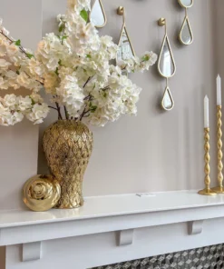 Inspire Me! Home Decor Gold Petal Textured Ginger Jars (3 Sizes)