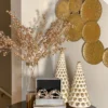 Inspire Me! Home Decor Ceramic Gold And White Pine Tree (2 Sizes)