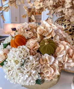 Inspire Me! Home Decor Green Velvet Mini Pumpkin With Gold Stem