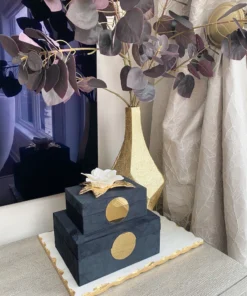 Inspire Me! Home Decor White And Gold Flower Decor