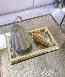 Inspire Me! Home Decor Gold Wavy Leaf Tray