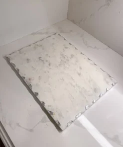Inspire Me! Home Decor Marble Tray With Metallic Edge (2 Colors)
