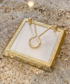 Inspire Me! Home Decor Marble Napkin Holder With Gold Detailing