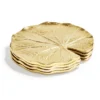 Inspire Me! Home Decor Golden Lily Leaf Coasters, Set Of 4