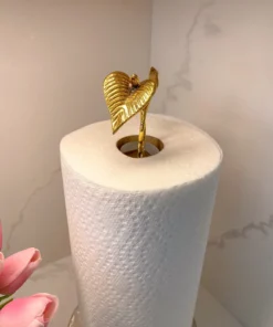 Inspire Me! Home Decor Gold Leaf Detailed Paper Towel Holder ( Available In 2 Sizes)