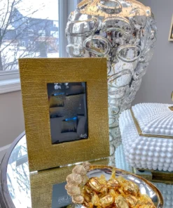 Inspire Me! Home Decor Textured Gold Metal Photo Frame