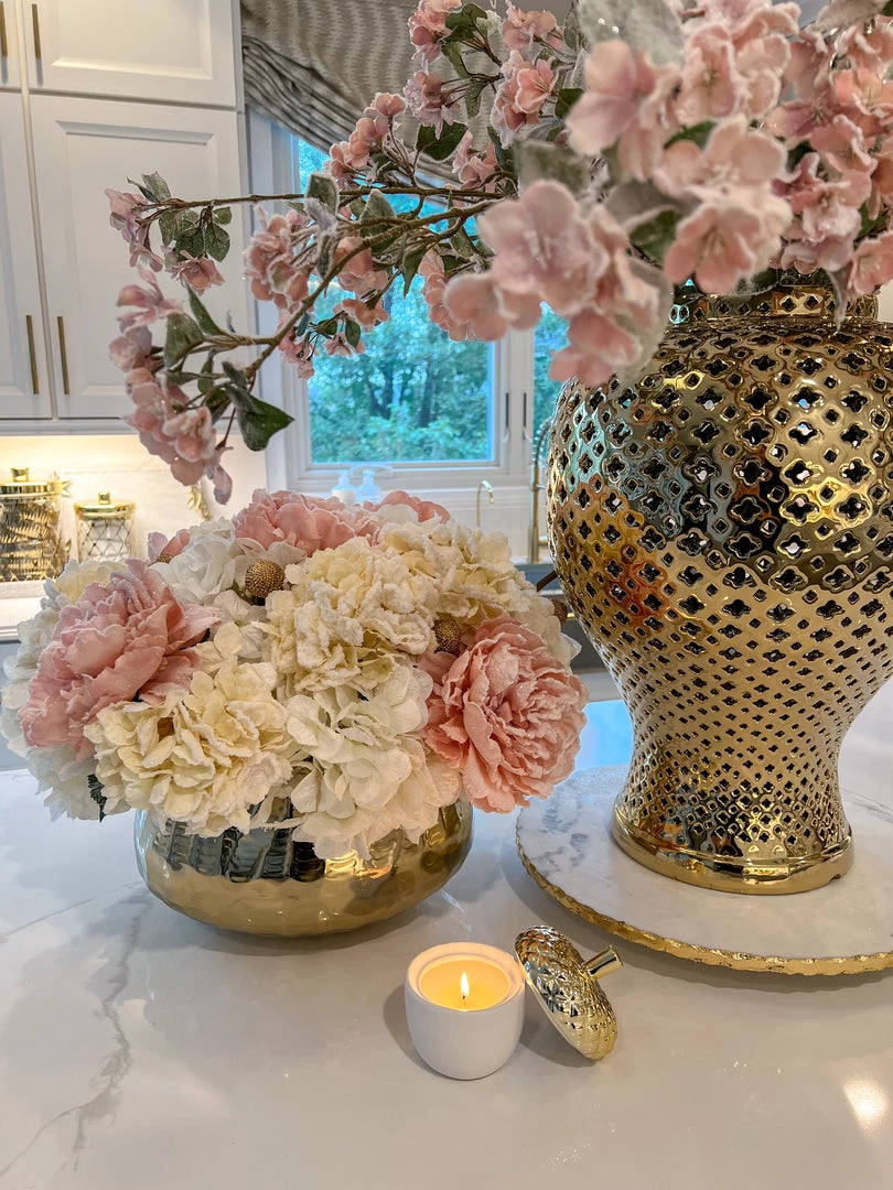 Inspire Me! Home Decor 27" White Snow Sprinkle Hydrangea Stem