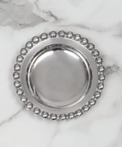 Inspire Me! Home Decor Beaded Round Decorative Plate (2 Colors)