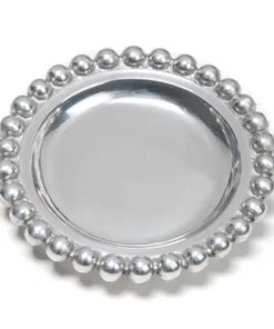 Inspire Me! Home Decor Beaded Round Decorative Plate (2 Colors)