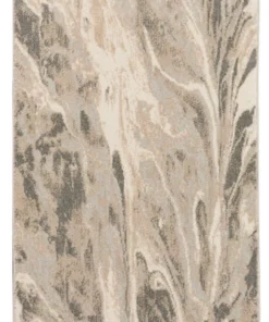 Nourison Elegance Area Rug- Grey/Charcoal/beige (5 Sizes) PILLOWS, RUGS, & THROWS